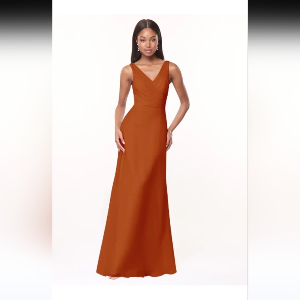 Azazie Nala dress in paprika, size 8